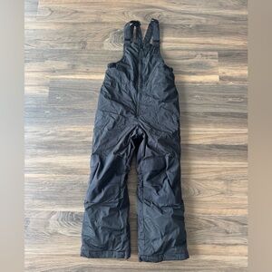Lands' End Black Snow Bib Kids sz 6-7
